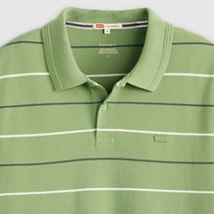100% Cotton Levi's Original Polo — Doyle Stripe Shale Green - Green 6