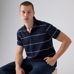100% Cotton Levi's Original Polo — Doyle Stripe Navy Blazer - Blue 2