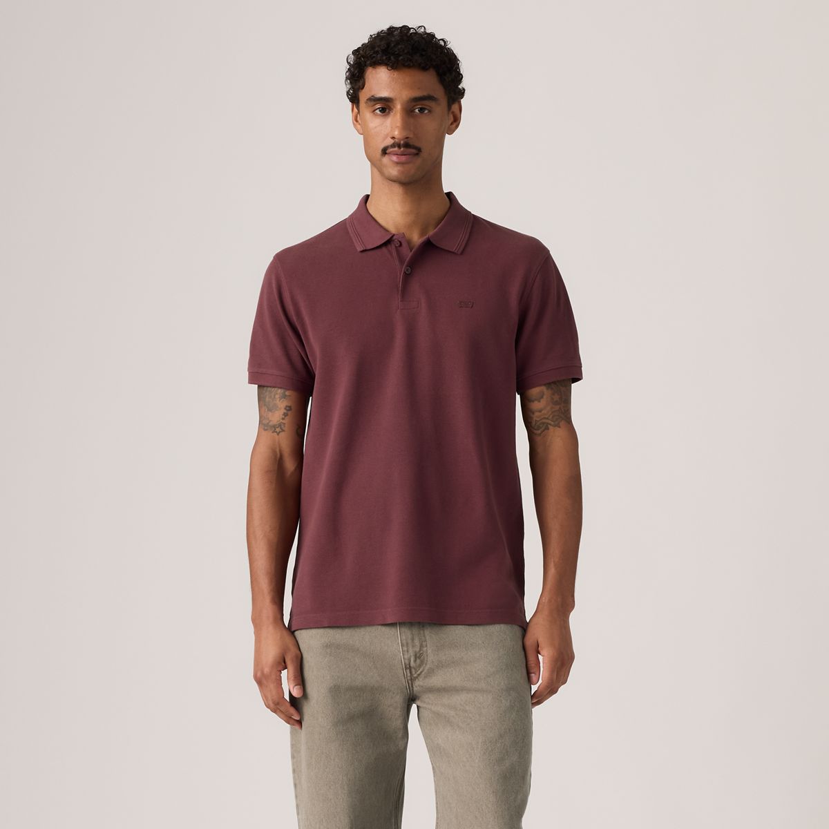 100% Cotton Levi's Original Polo — Vineyard Wine - Red