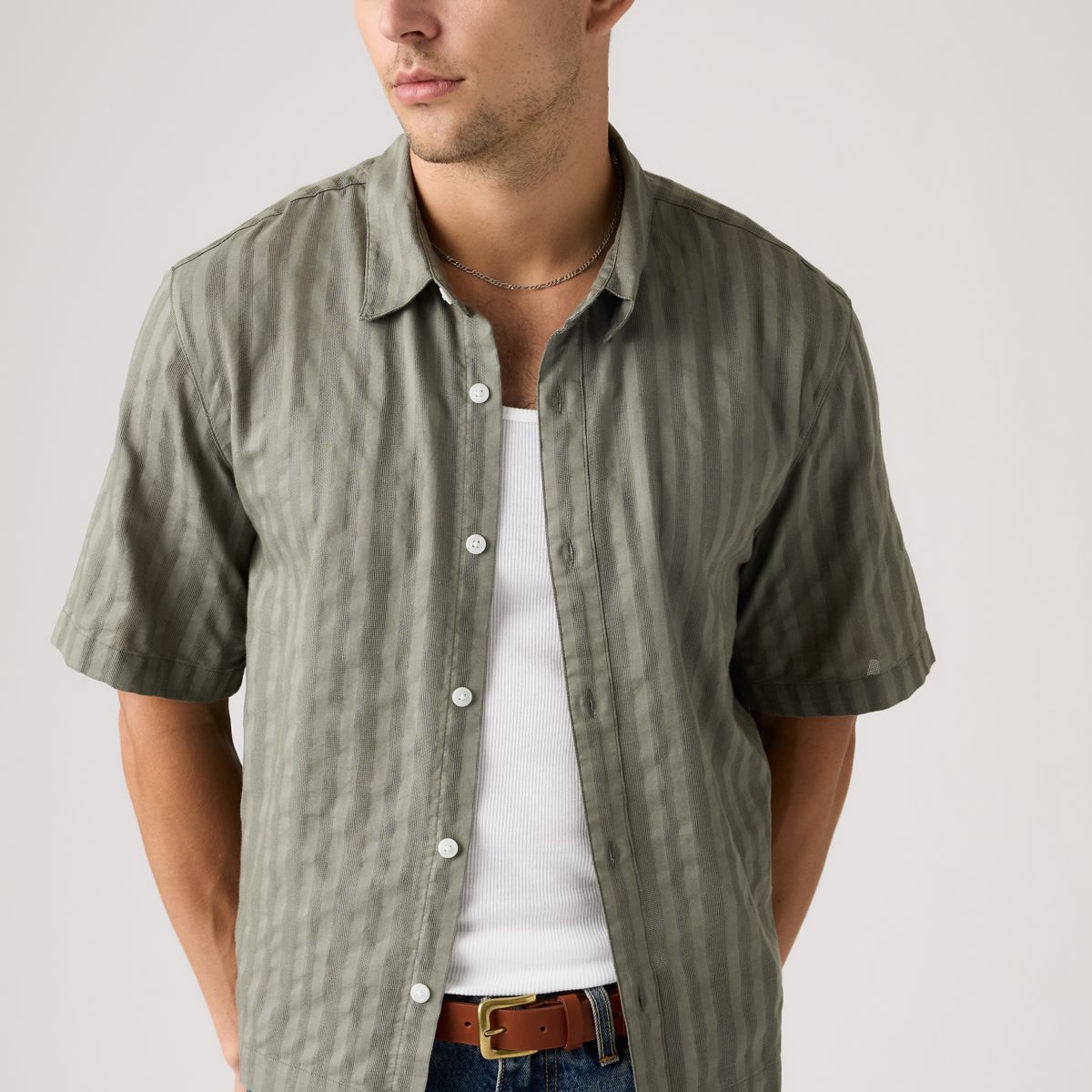 Short-Sleeve Lama Boxy Shirt — Mulled Basil - Green