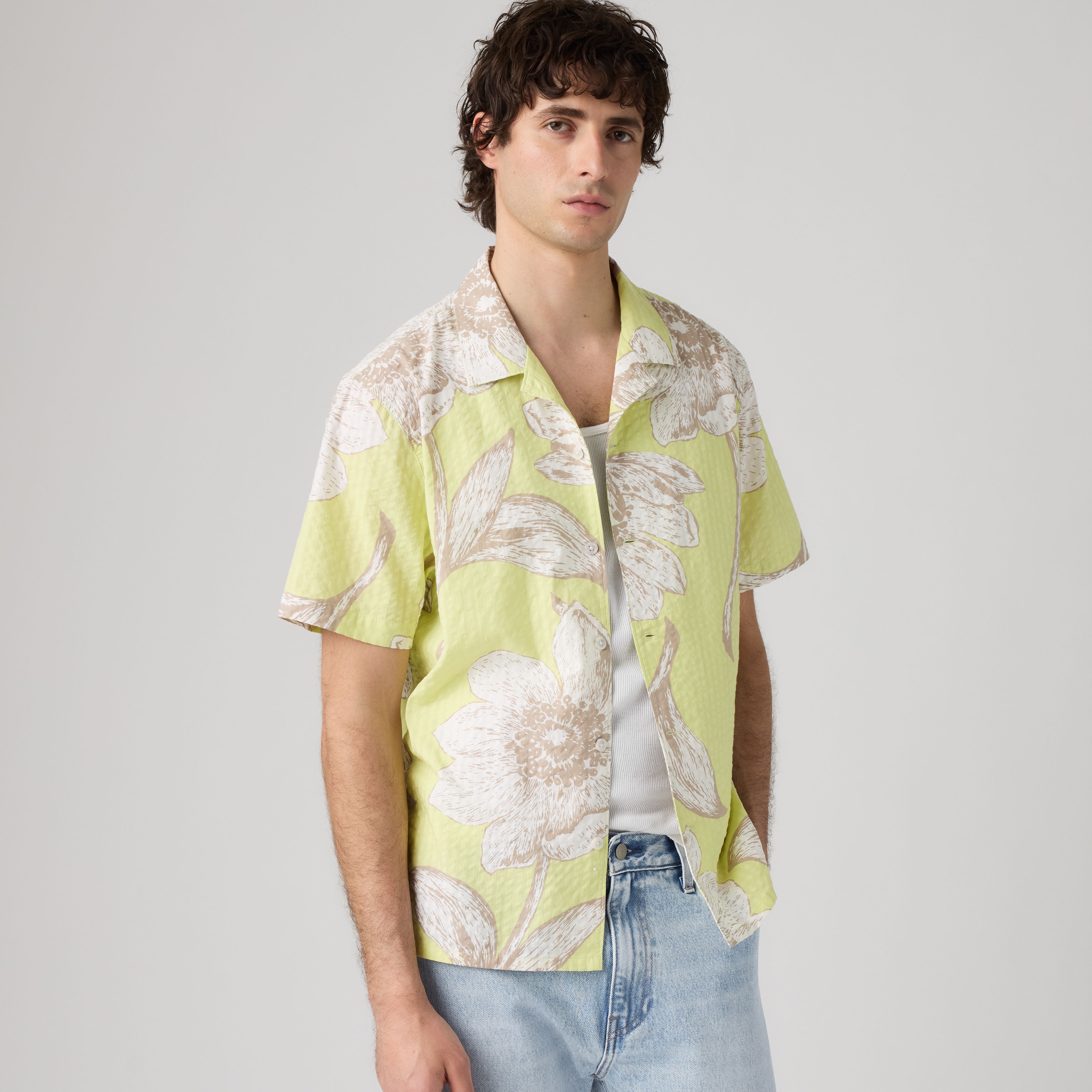 Sunset Standard Seersucker Camp Shirt 1
