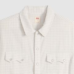 Boxy Western Short-Sleeve Shirt — Criss Cross - White 6