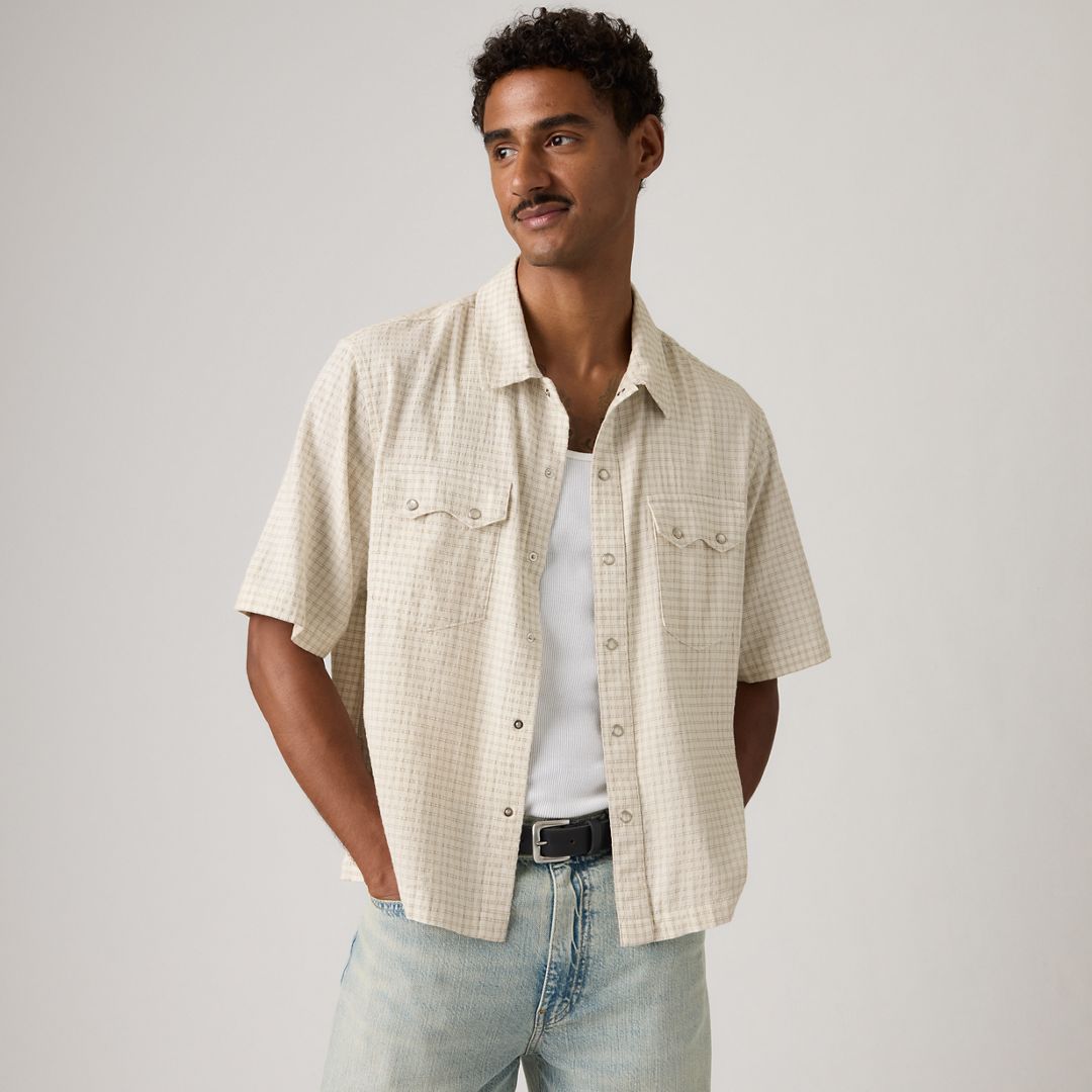 Levi's Short-Sleeve Boxy Western Shirt Chambray - Men's