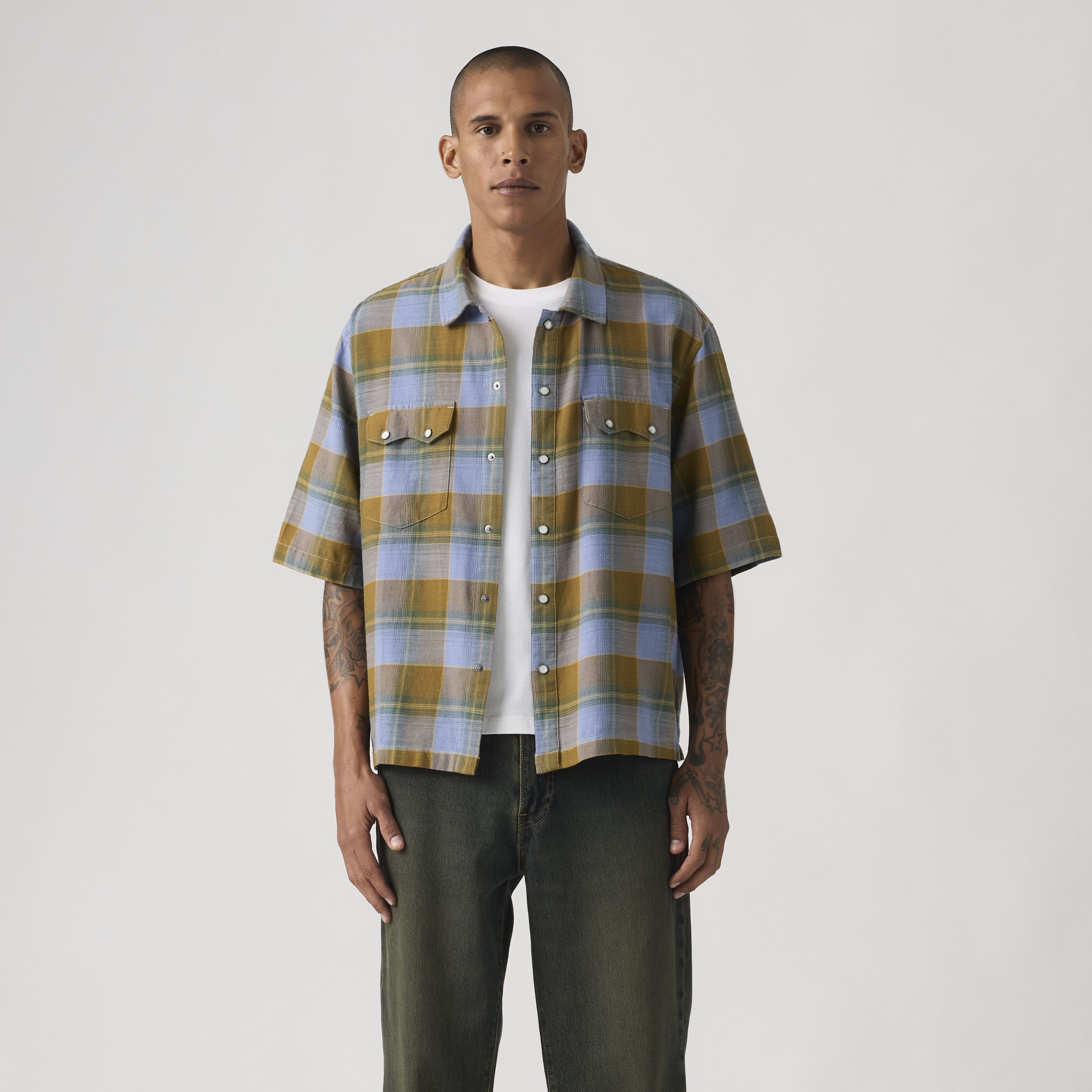 Short-Sleeve Boxy Western Shirt 1