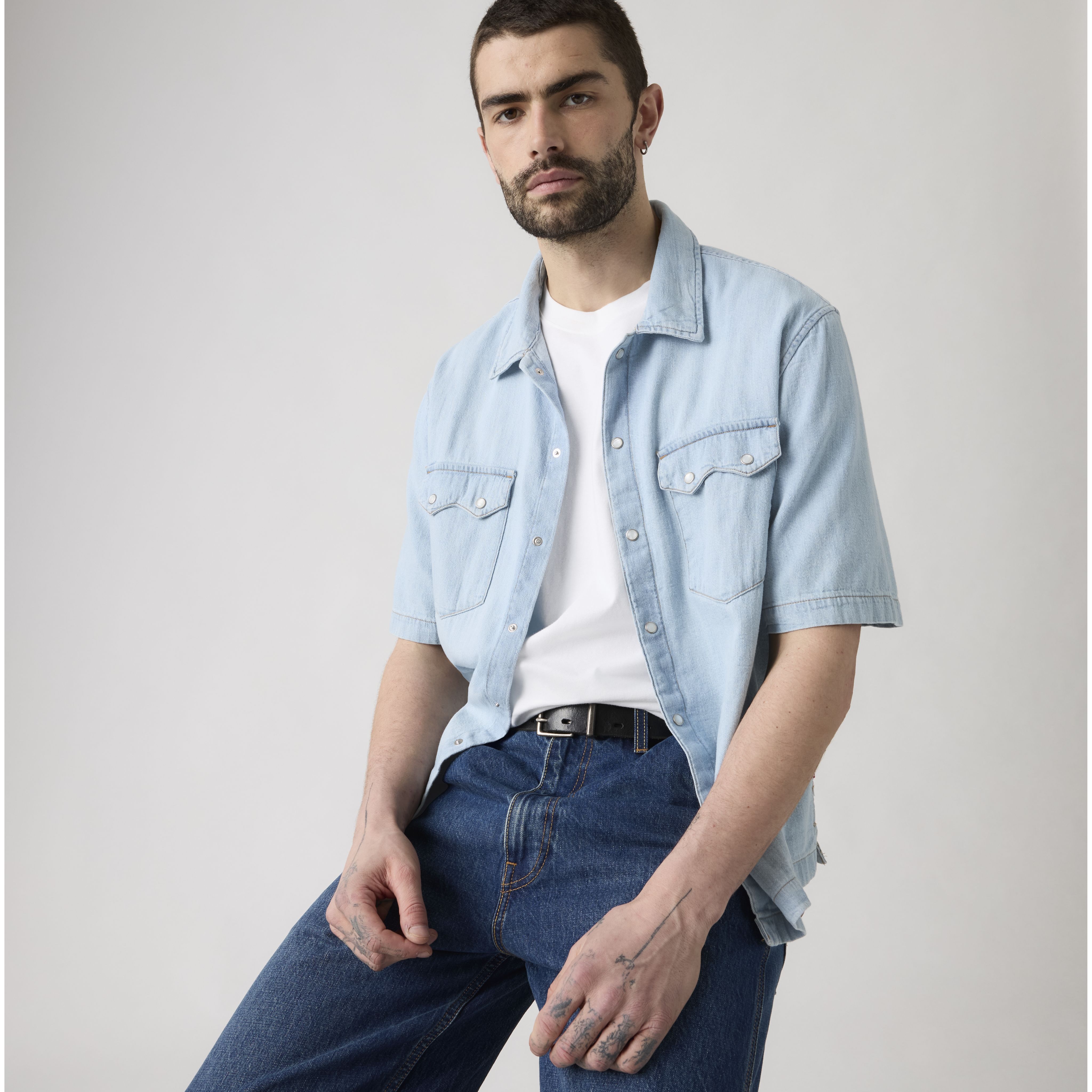 Short-Sleeve Boxy Western Shirt 1