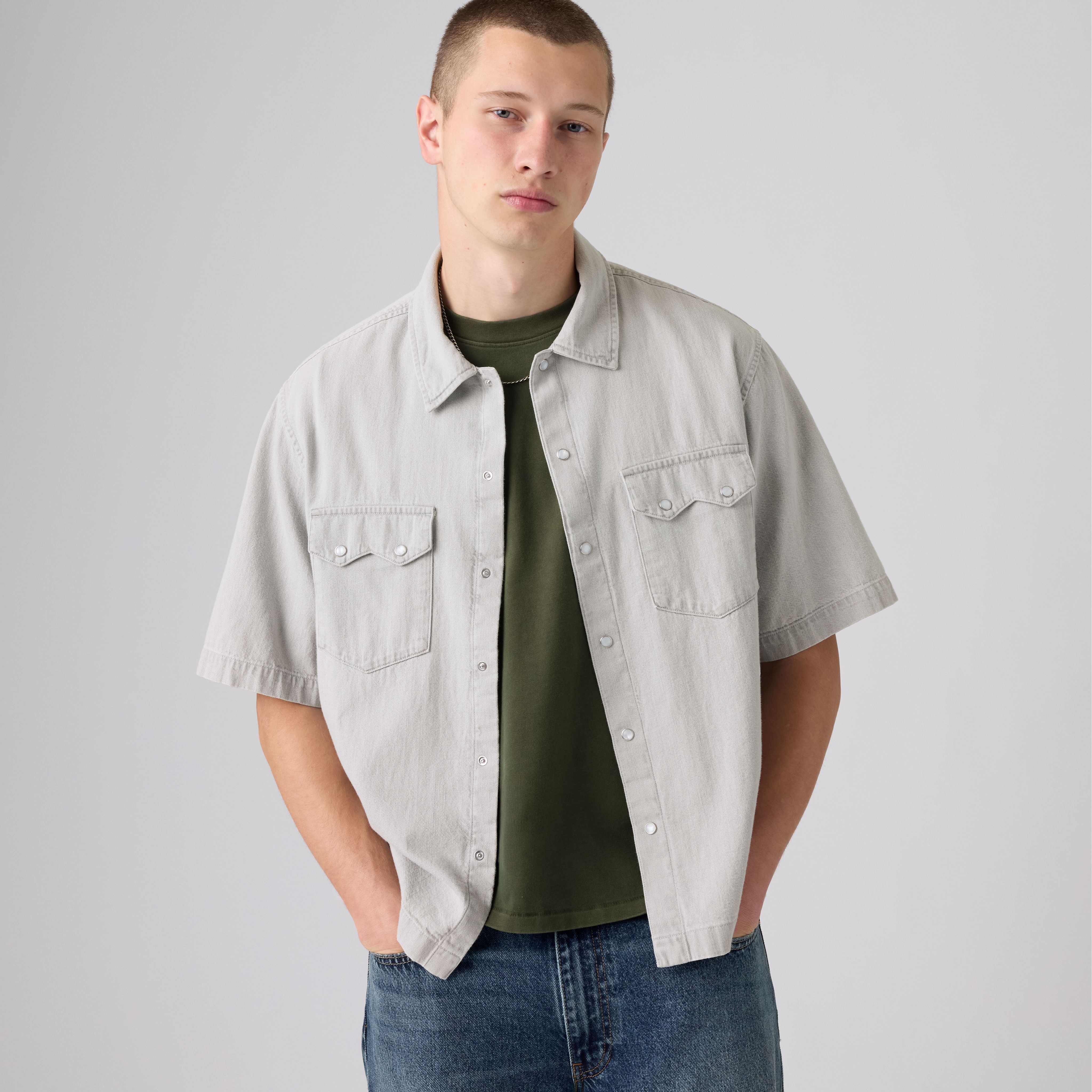 Chemise western manche courte carrée Levi’sMD pour homme 12
