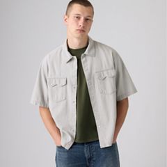 Boxy Western Short-Sleeve Shirt — Smokey Cloud - Grey 1