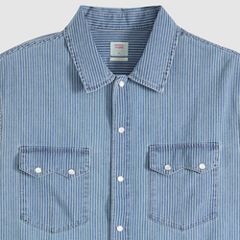 Boxy Western Short-Sleeve Shirt — Come Outside - Medium Wash 6