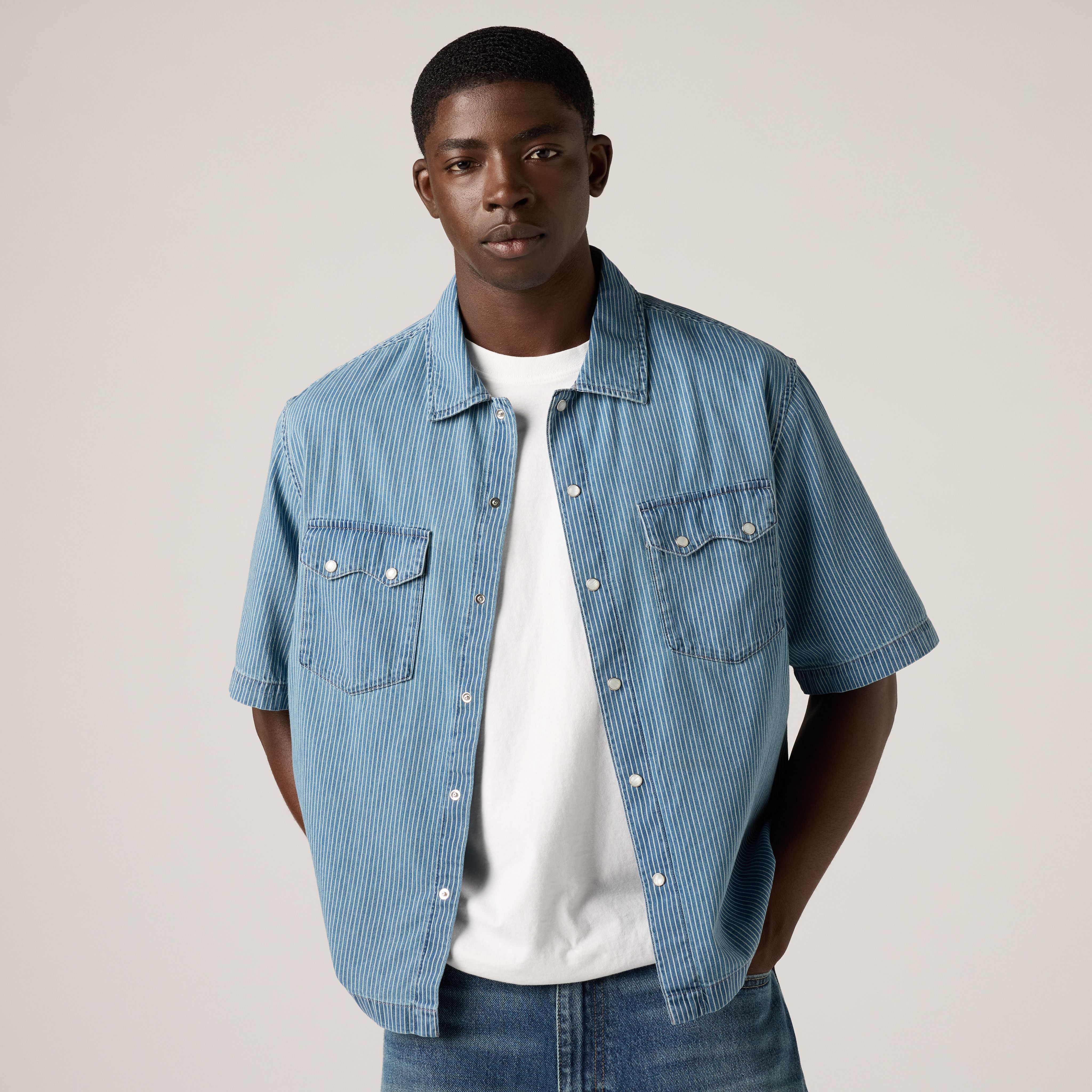 Short-Sleeve Boxy Western Shirt 1