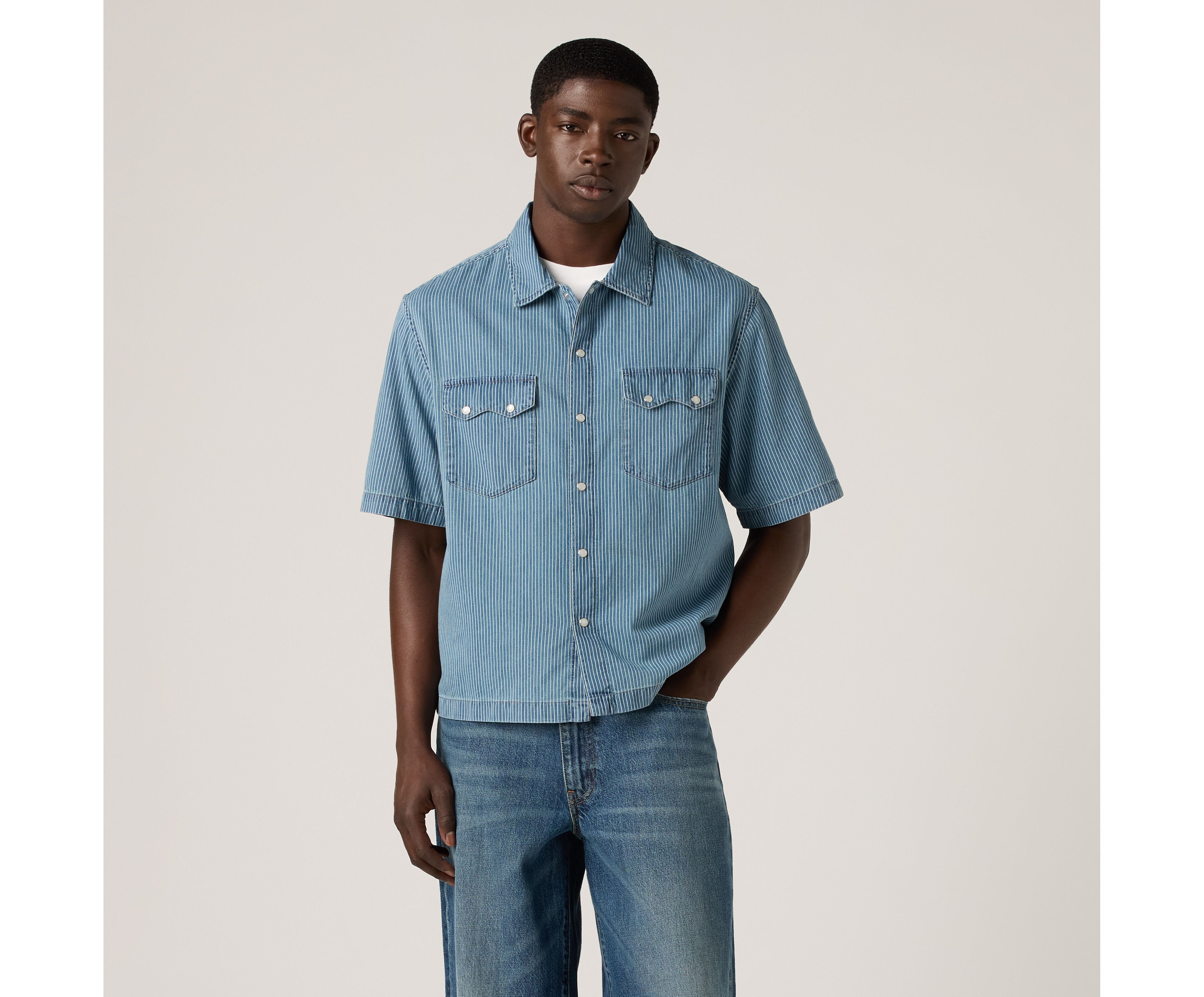 Boxy Western Short-Sleeve Shirt