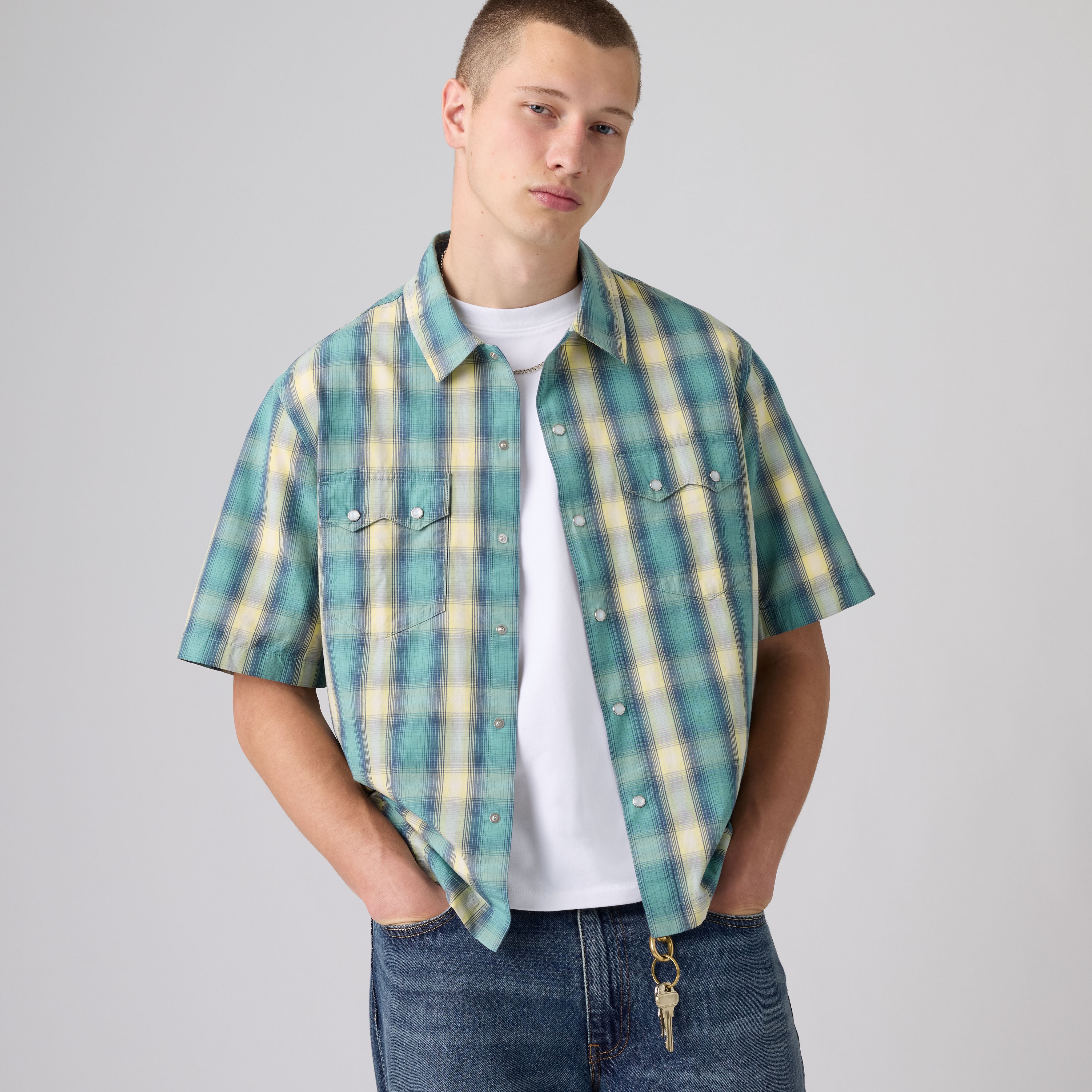 Short-Sleeve Boxy Western Shirt 1