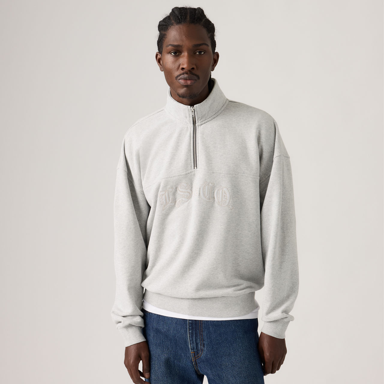 Boxy Quarter Zip Sweatshirt 1