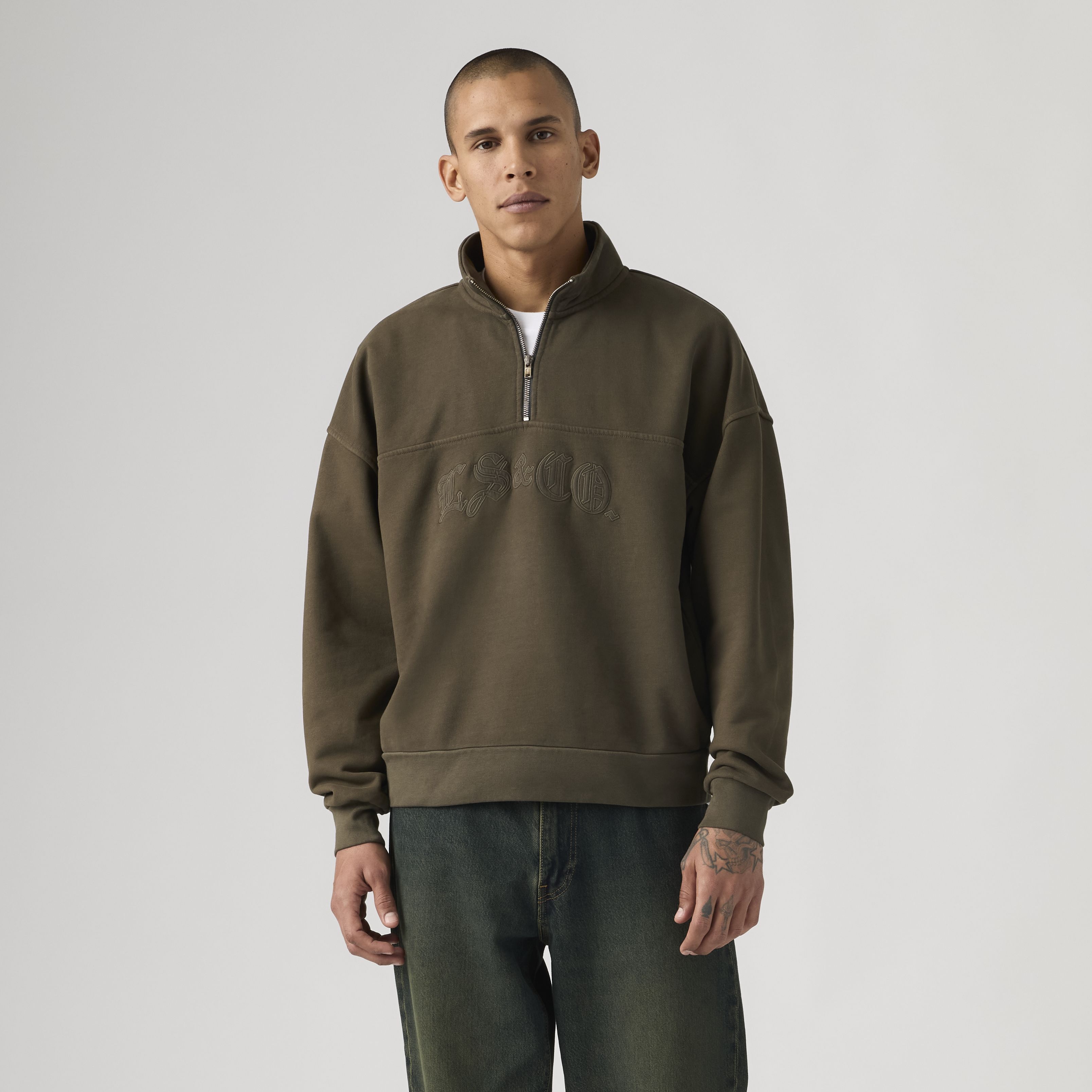 Boxy Quarter Zip Sweatshirt 9