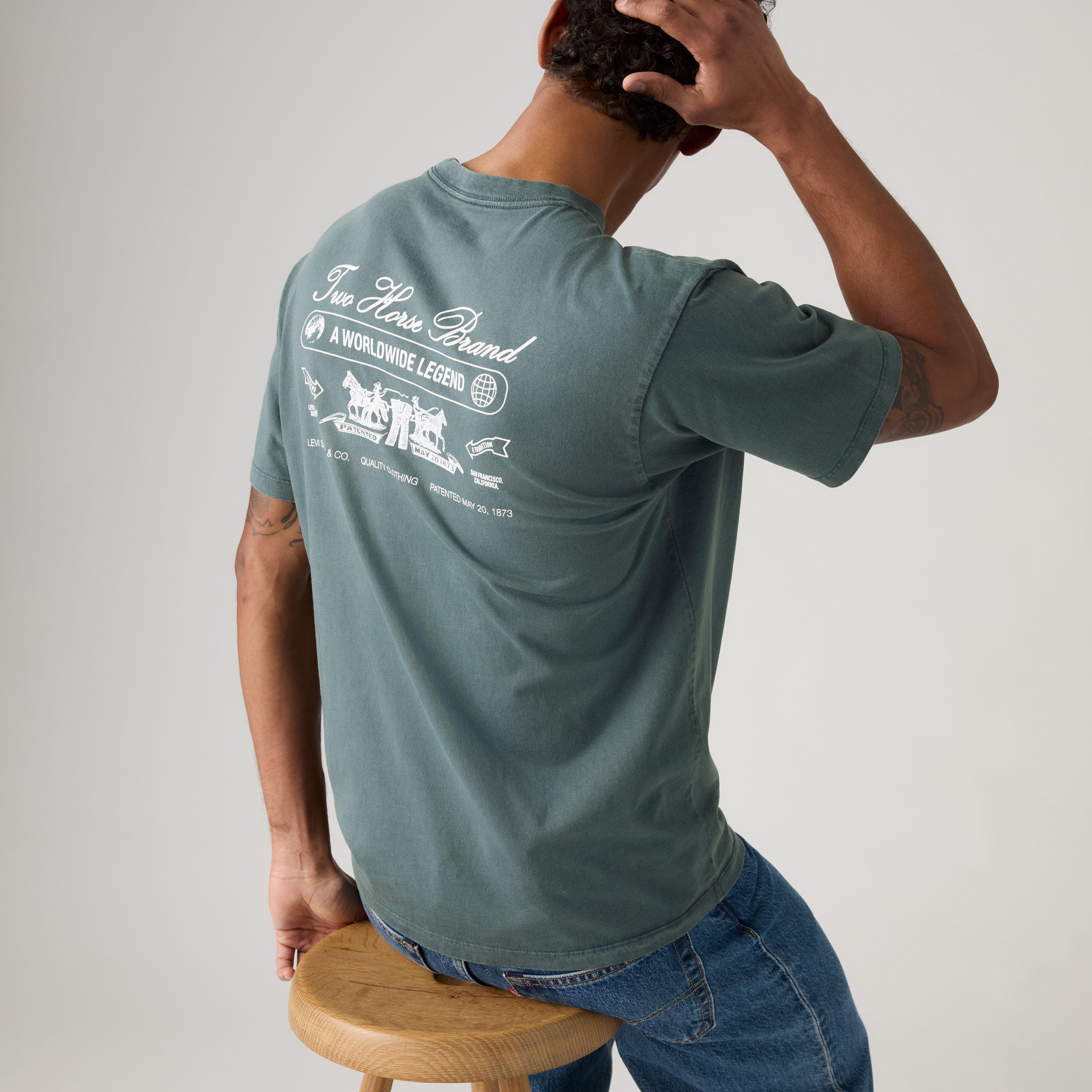 Graphic Vintage Fit Pocket Tee 1
