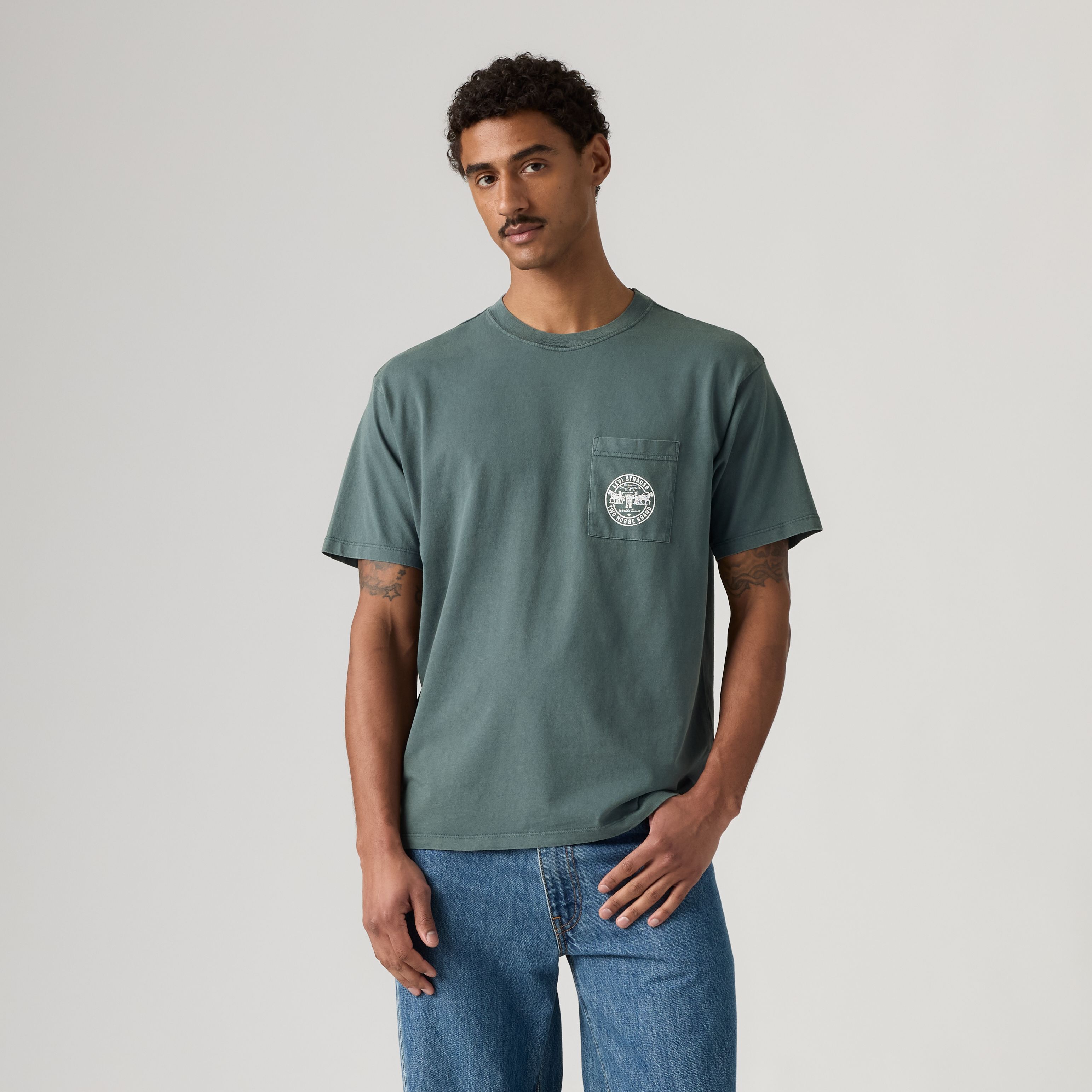 Graphic Vintage Fit Pocket Tee 3