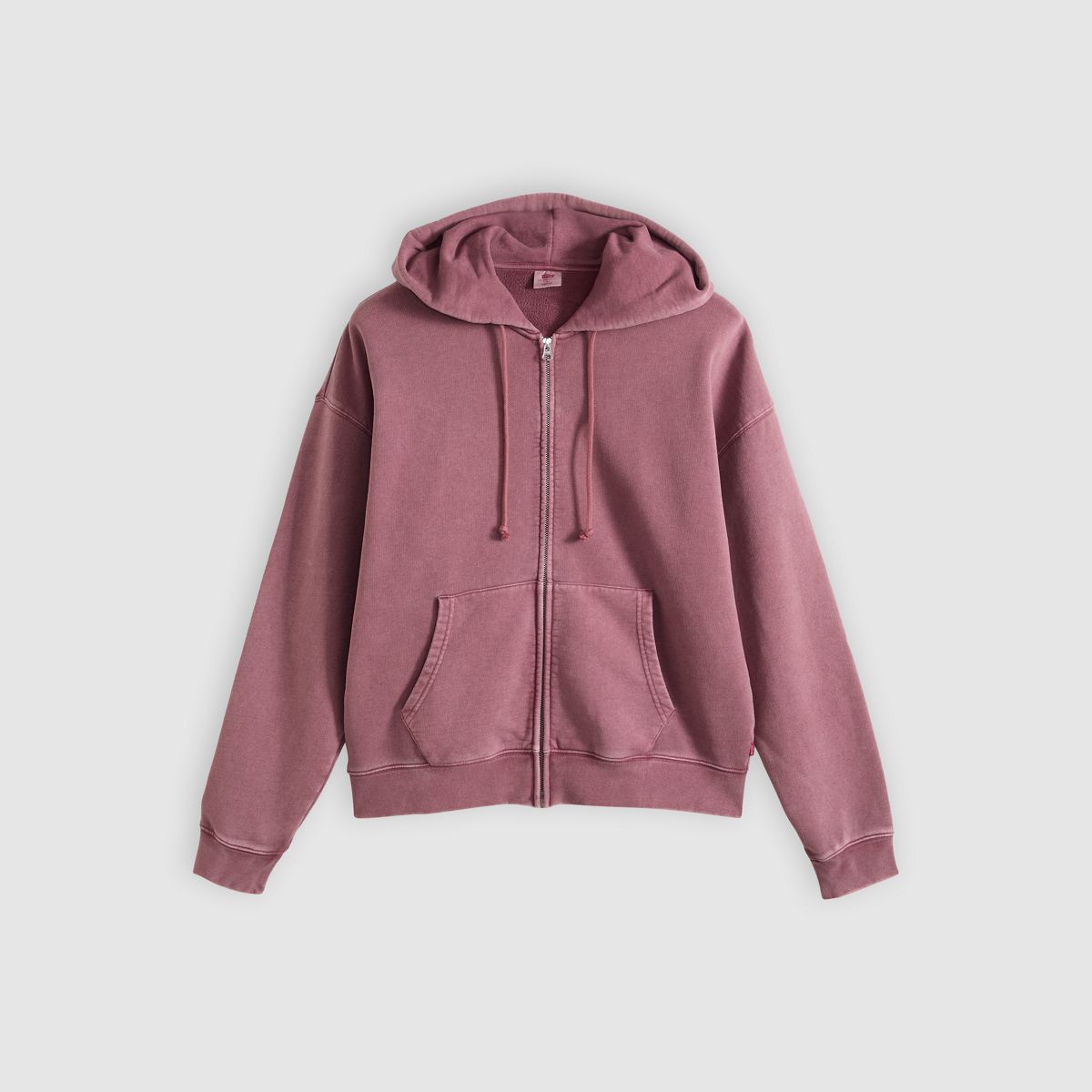 Hayes Boxy Full-Zip Sweatshirt — Post-grunge Roan Rouge - Red
