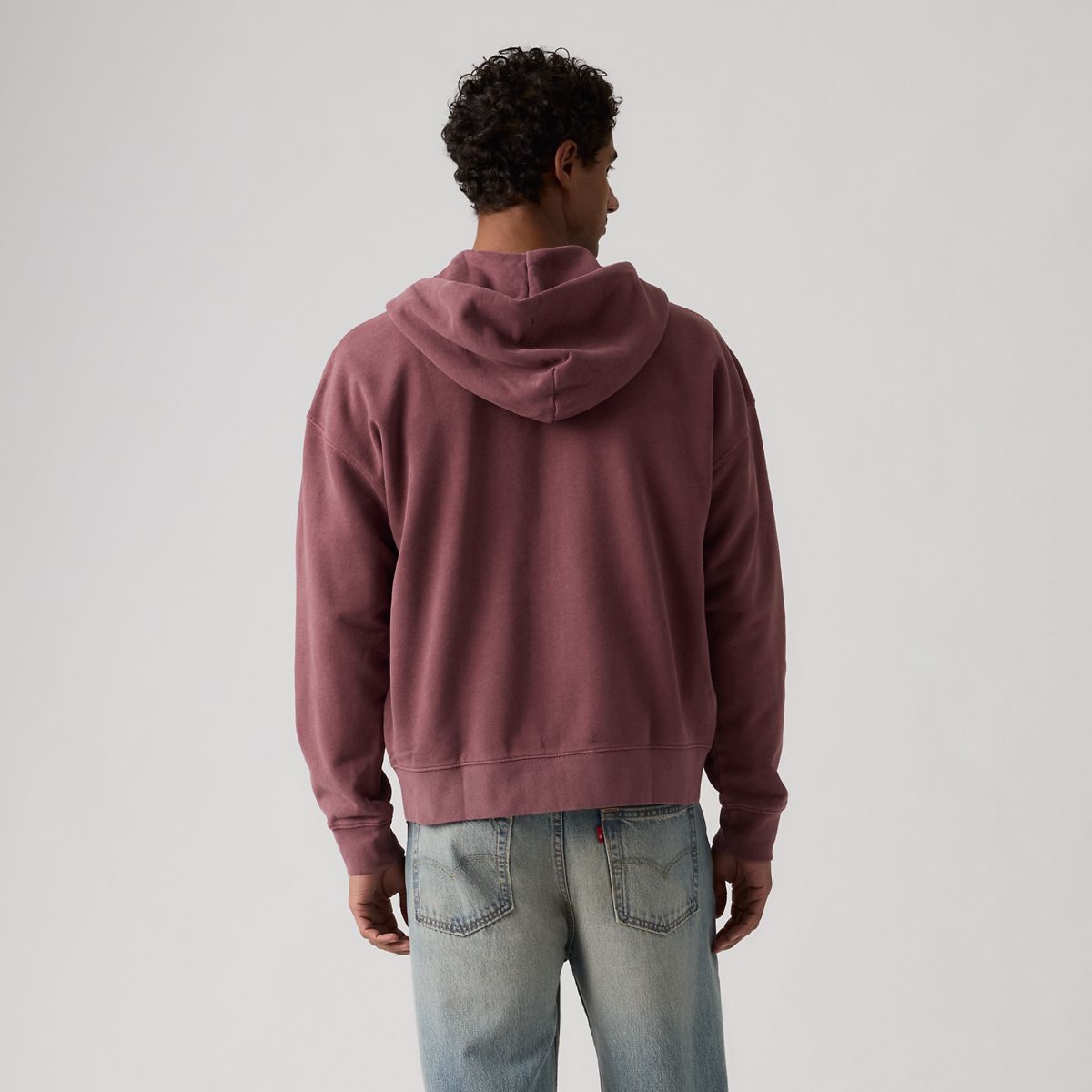 Hayes Boxy Full-Zip Sweatshirt — Post-grunge Roan Rouge - Red