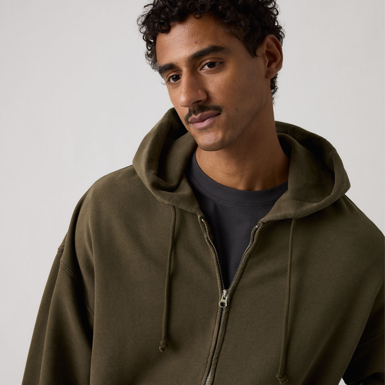 Hayes Boxy Grunge Wash Full-Zip Sweatshirt 2