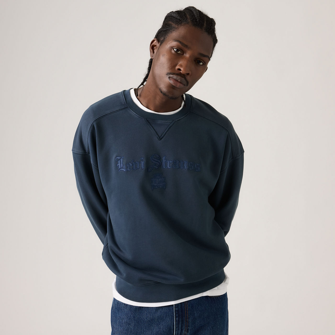 Boxy Graphic Crewneck Sweatshirt 1