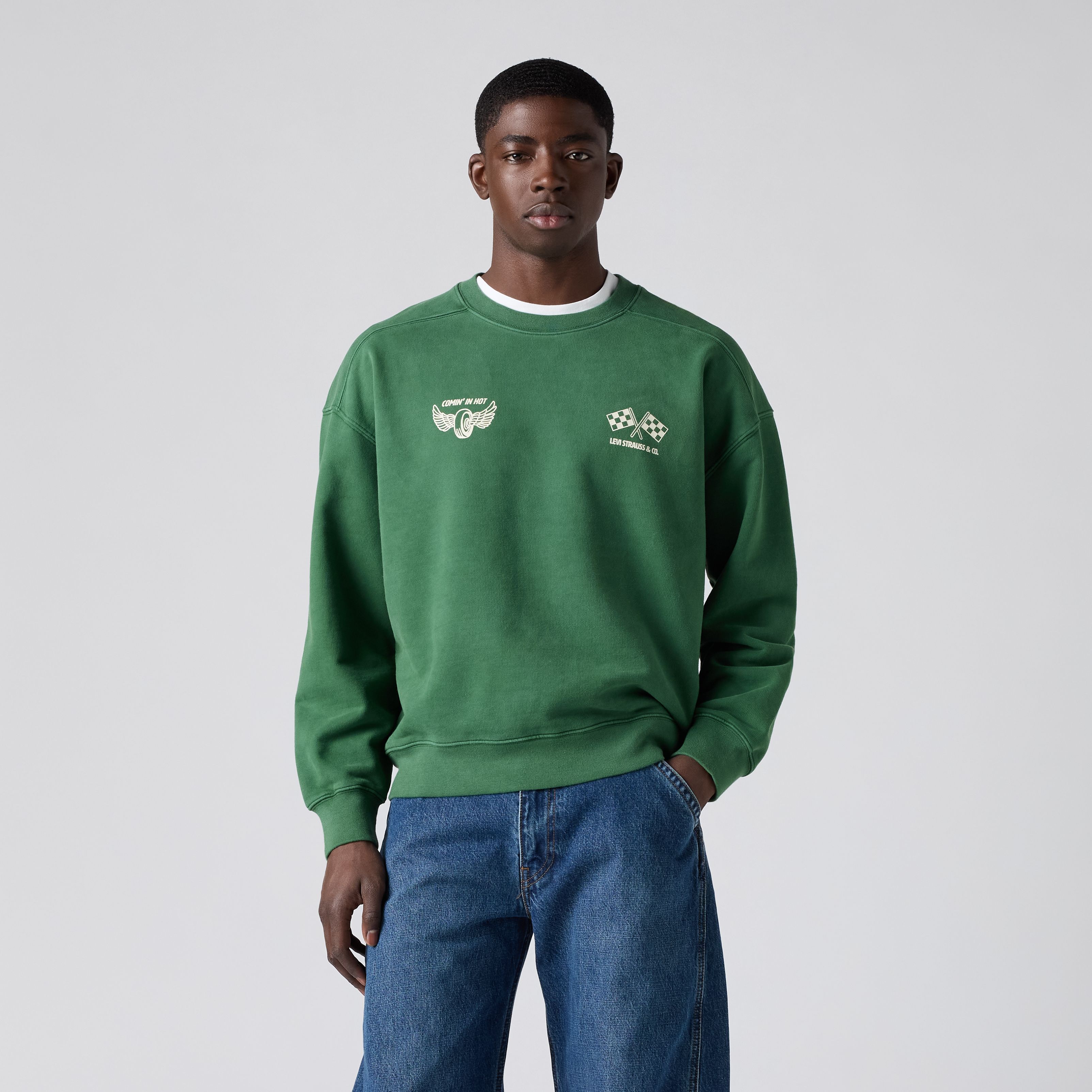 Kastiges Graphic Sweatshirt mit Rundhalsausschnitt 10