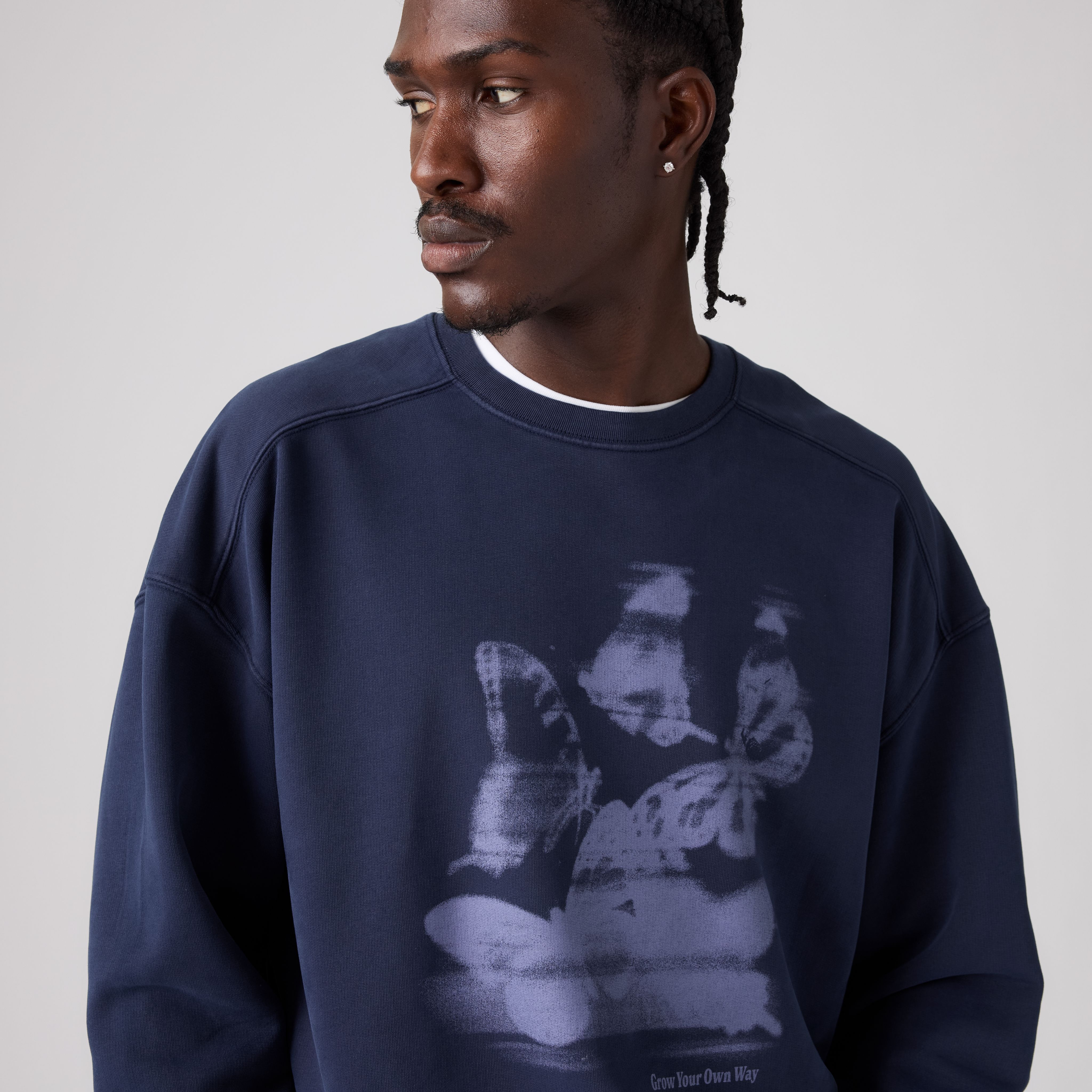 Boxy Graphic Crewneck Sweatshirt 2