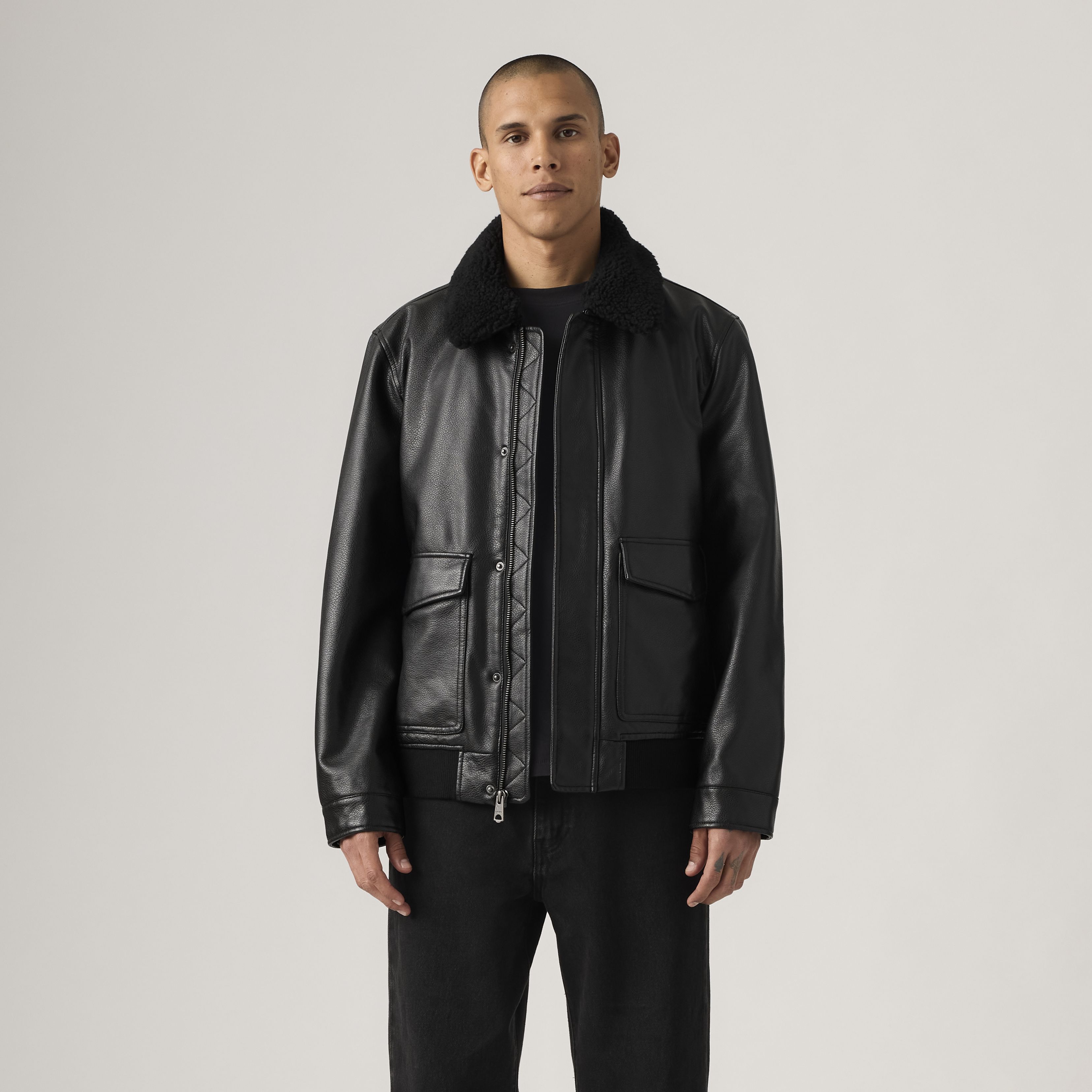 Aviator Jacket with Removeable Sherpa Collar 3