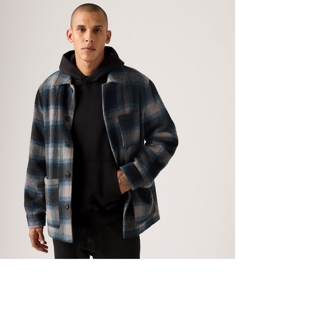 Levi's Wool Blend Chore Jacket In Multi