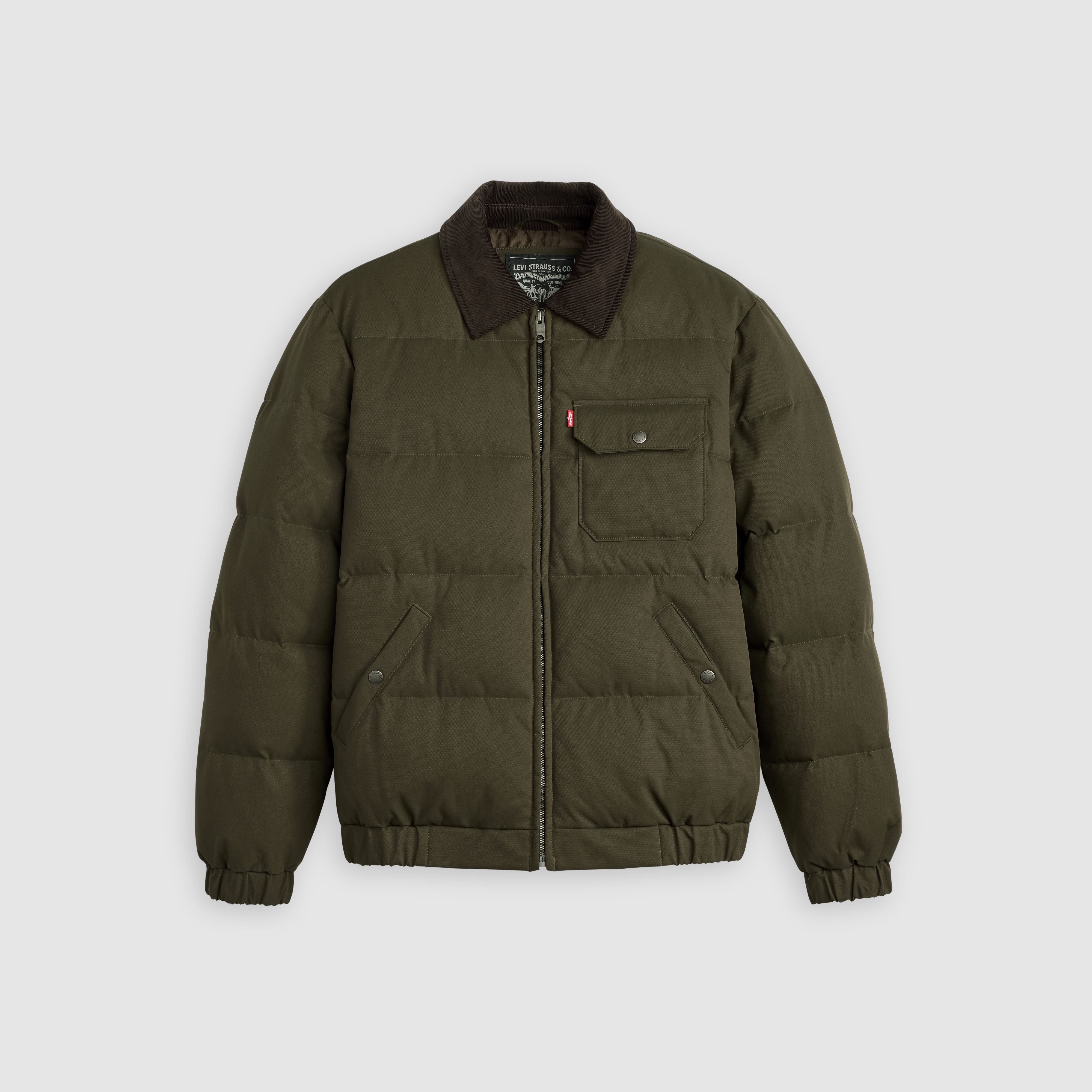 Quilted Depot Jacket With Corduroy Collar 1