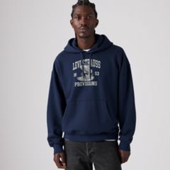 Boxy Graphic Hoodie — Navy Blazer - Blue 1