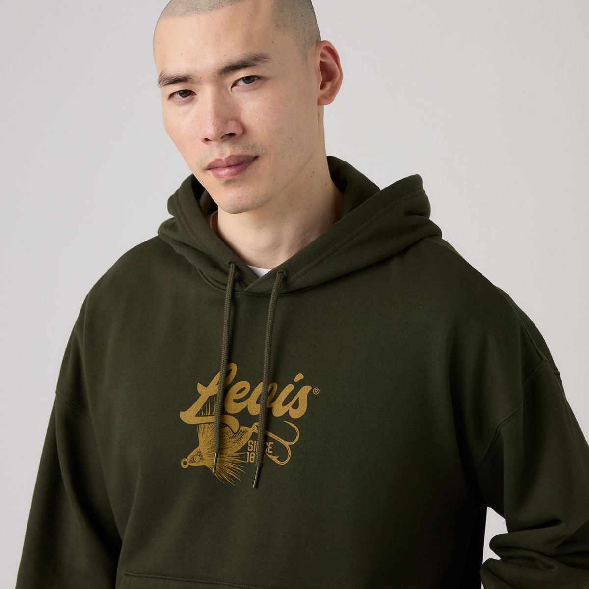 Boxy Graphic Hoodie — Fish Hook Rosin - Green