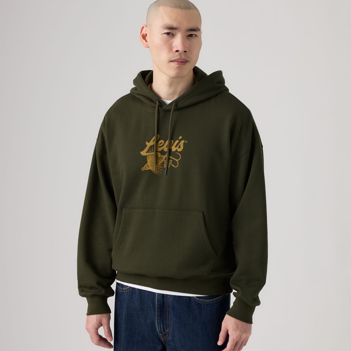 Boxy Graphic Hoodie — Fish Hook Rosin - Green