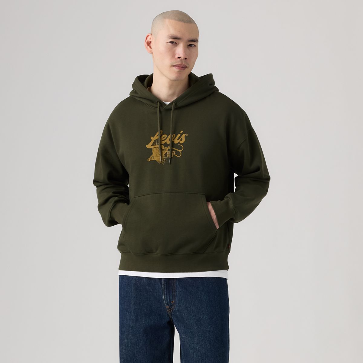 Boxy Graphic Hoodie — Fish Hook Rosin - Green