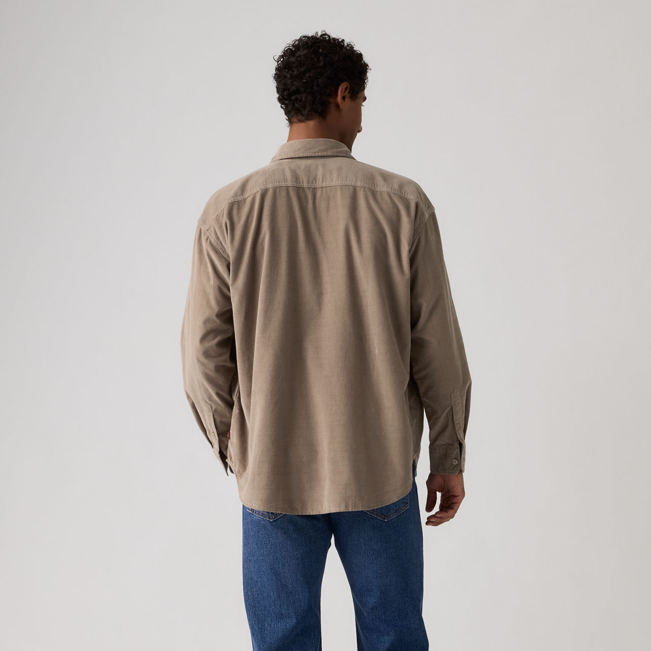 Loose Button-Down Corduroy Shirt 4