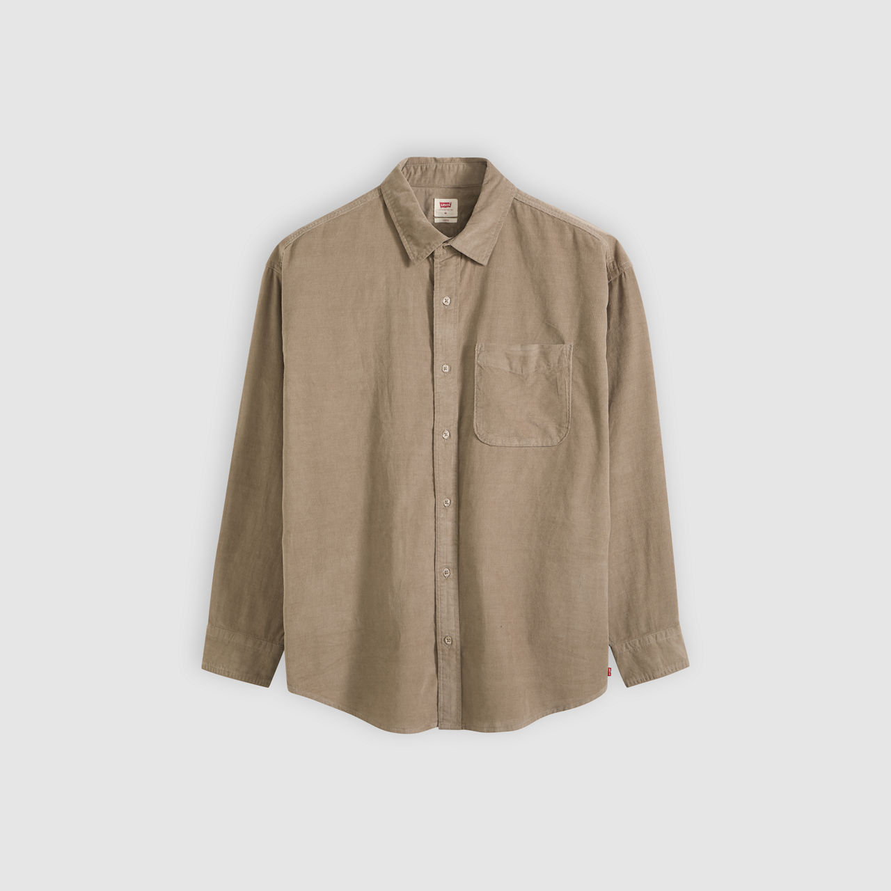 Loose Button-Down Corduroy Shirt 6