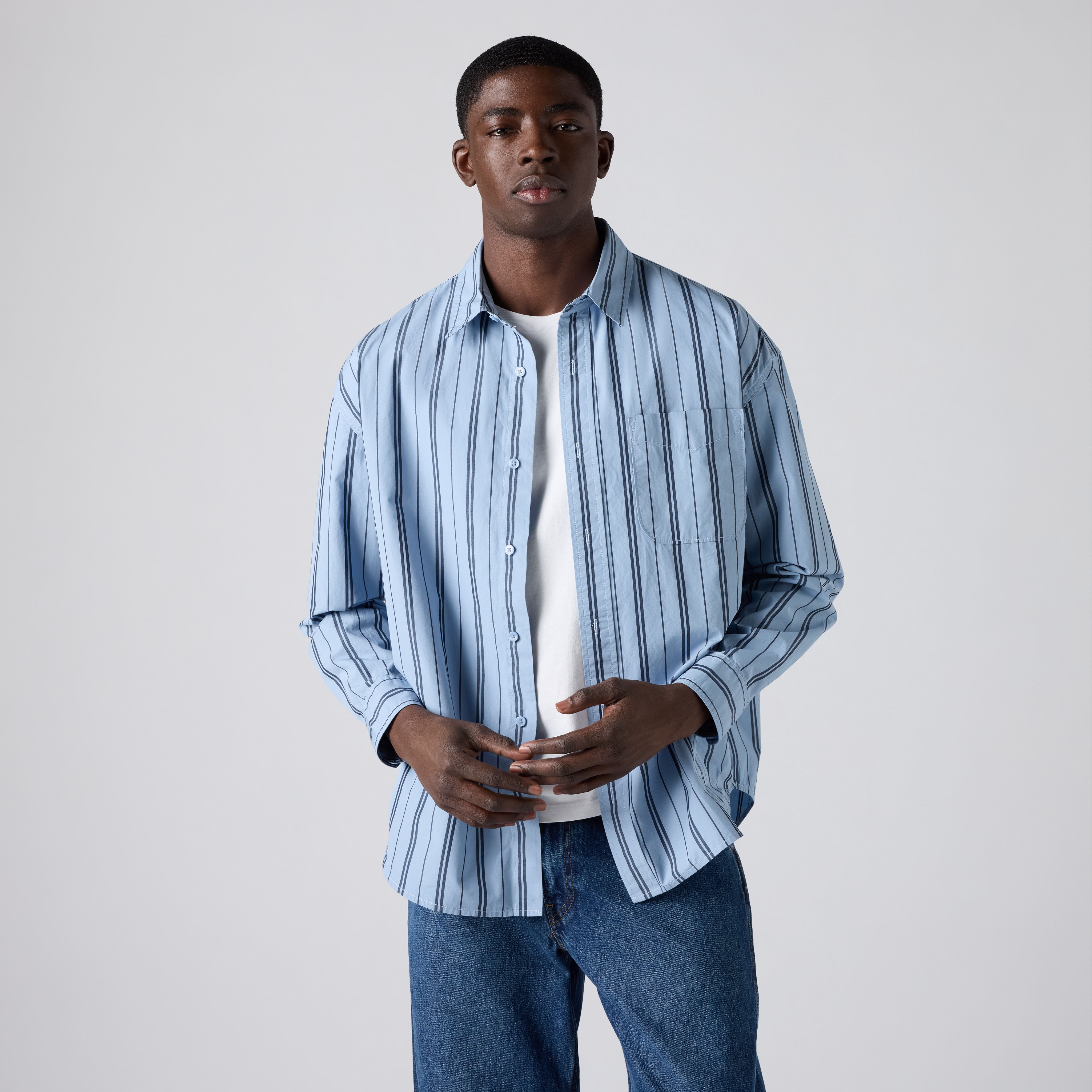 Corduroy Loose Button-Up Shirt 2