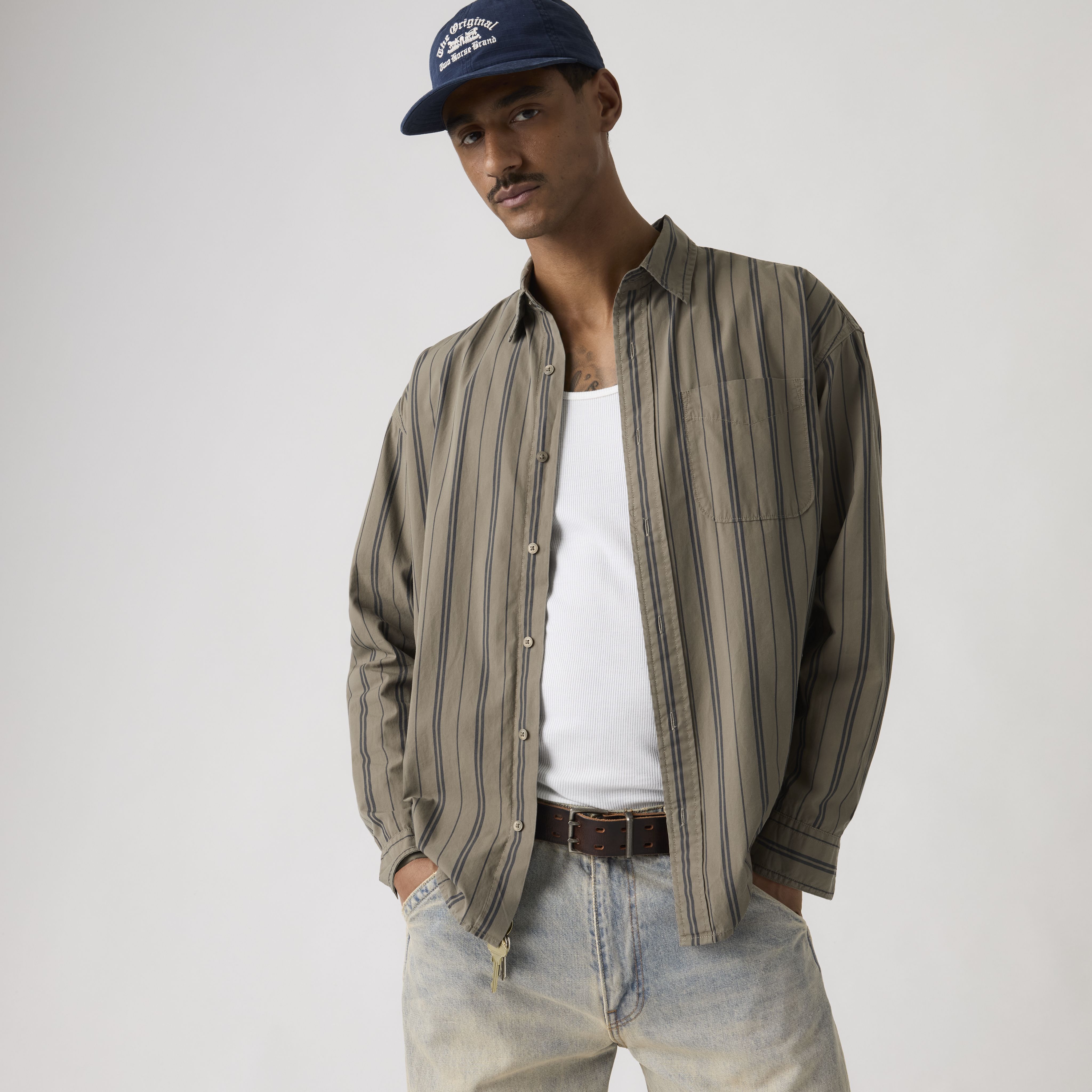 Camisa holgada de pana con botones 1