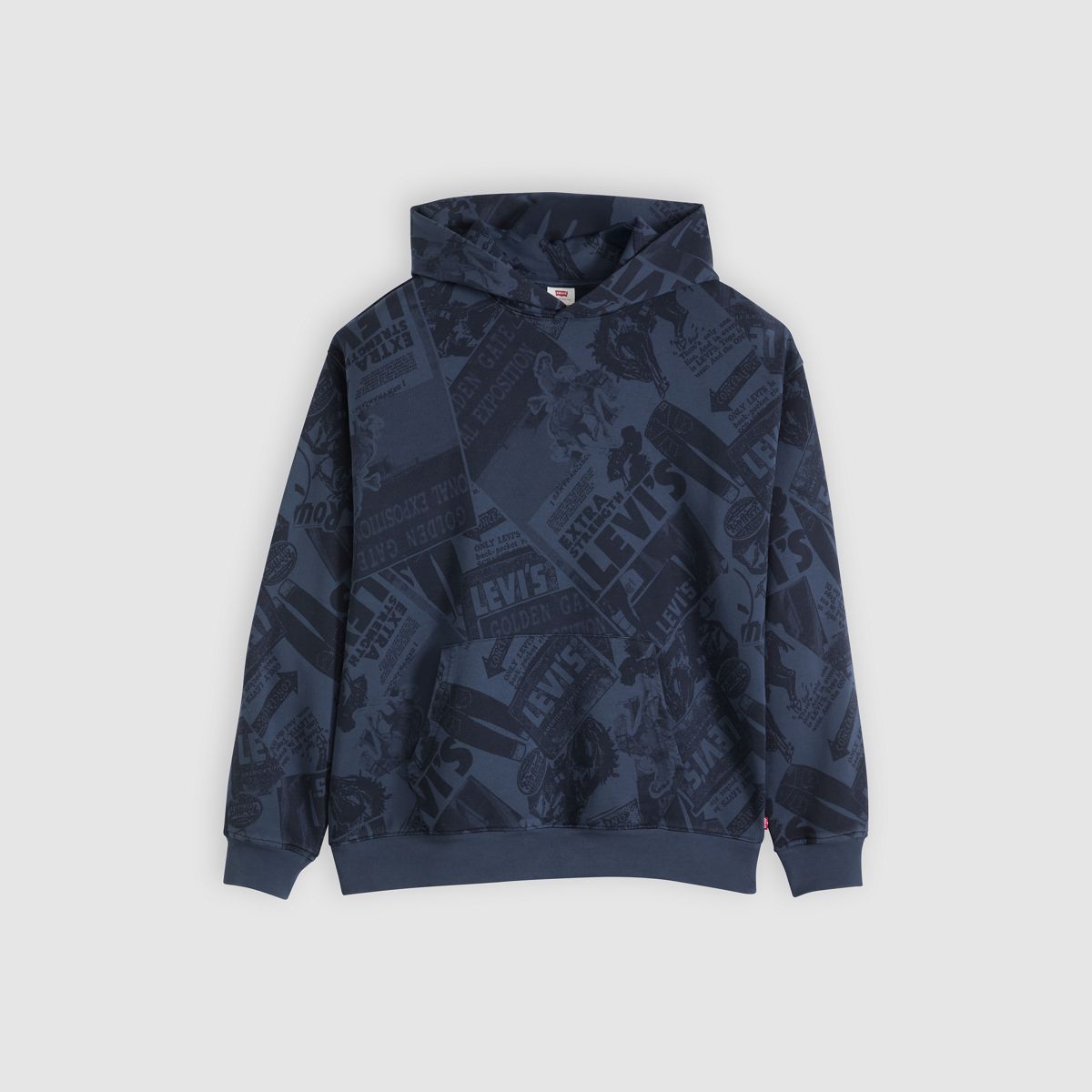 Sunset Graphic Hoodie Sweatshirt — Cowboy Collage Navy - Blue