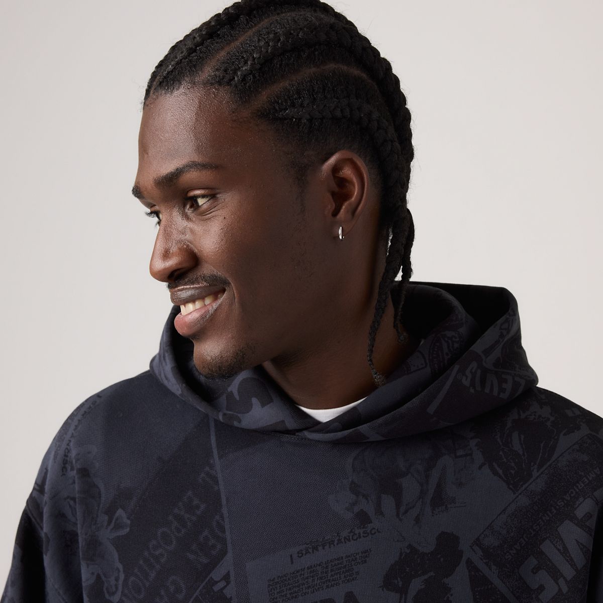 Sunset Graphic Hoodie Sweatshirt — Cowboy Collage Navy - Blue