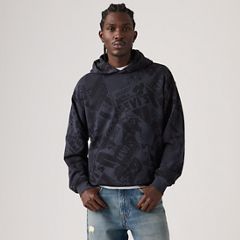 Sunset Graphic Hoodie Sweatshirt — Cowboy Collage Navy - Blue 1