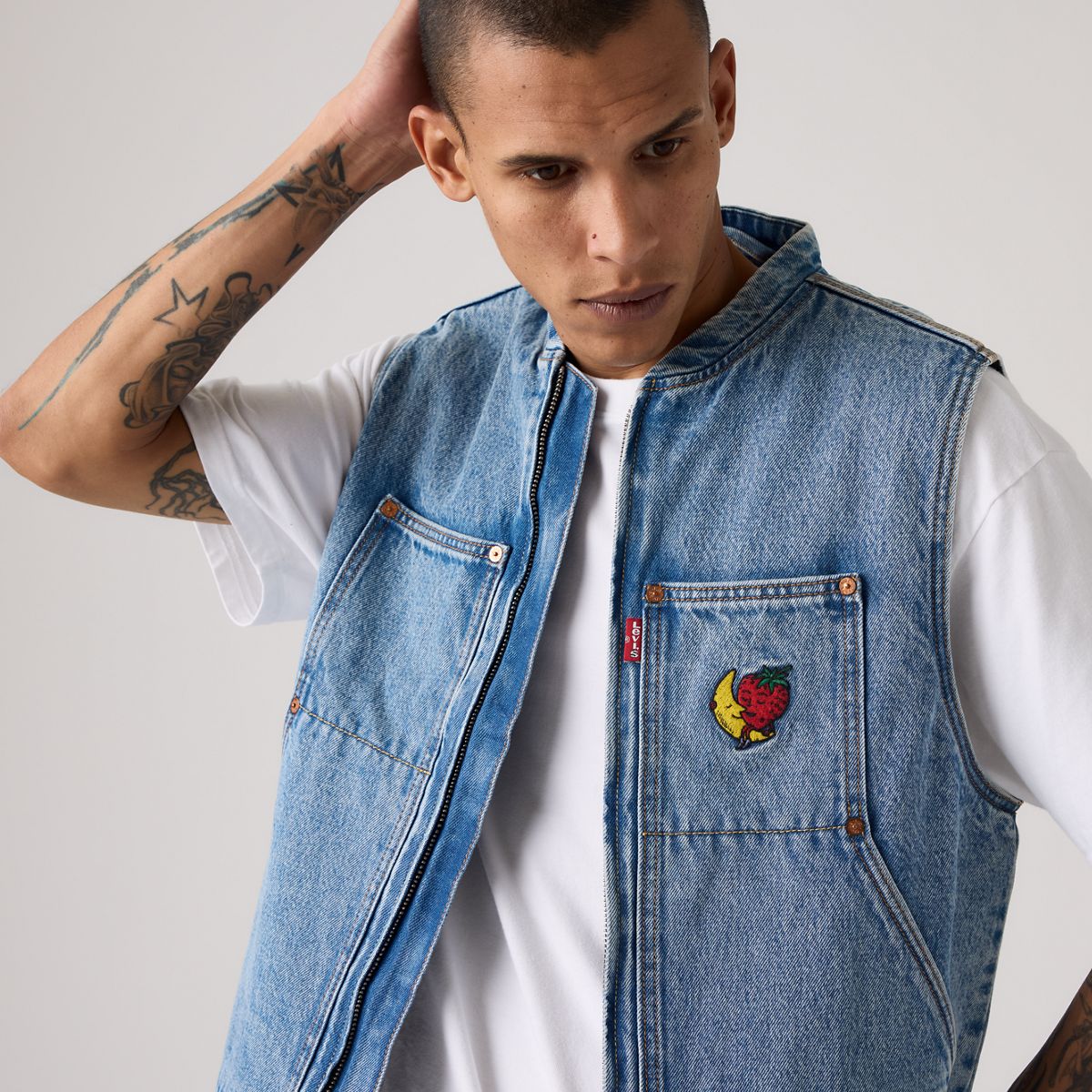 Levi’s® x Sky High Farm Goods Vest — X Shfu Lt Stone - Light Wash