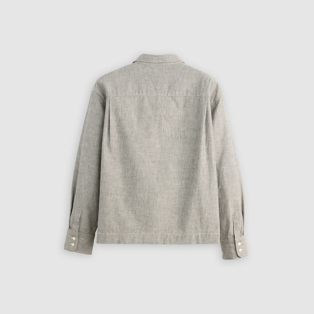 Boxy Long-Sleeve Shirt — Jaspe Grey - Grey