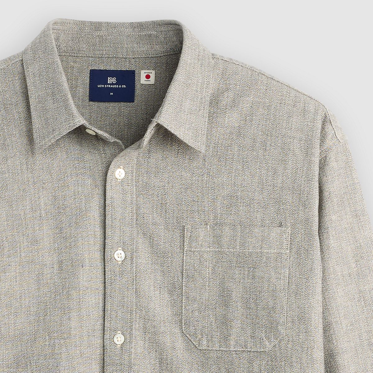 Boxy Long-Sleeve Shirt — Jaspe Grey - Grey