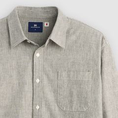 Boxy Long-Sleeve Shirt — Jaspe Grey - Grey 7