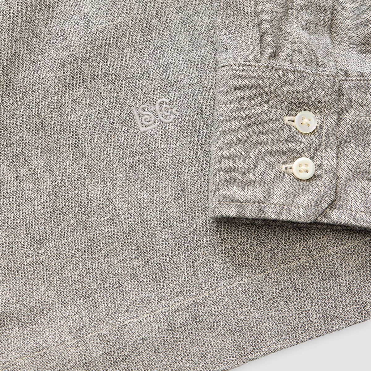 Boxy Long-Sleeve Shirt — Jaspe Grey - Grey