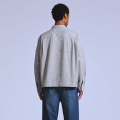 Boxy Long-Sleeve Shirt — Jaspe Grey - Grey 4
