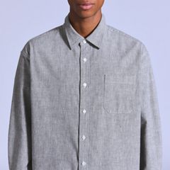 Boxy Long-Sleeve Shirt — Jaspe Grey - Grey 2