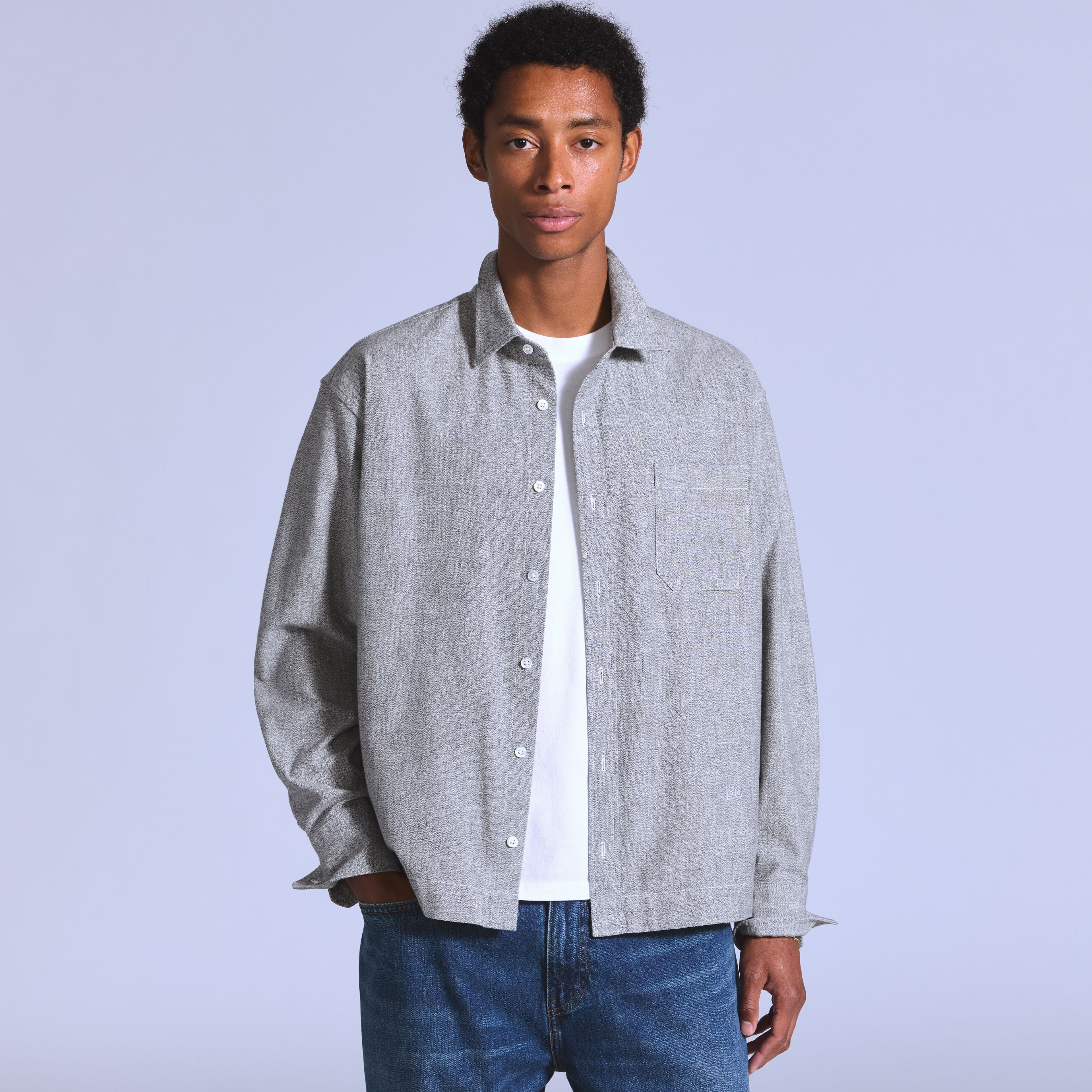 Boxy Long-Sleeve Shirt