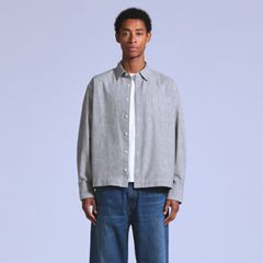Boxy Long-Sleeve Shirt — Jaspe Grey - Grey 3