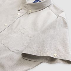 Boxy Short-Sleeve Shirt — Stripe N And A - Grey 7