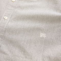 Boxy Short-Sleeve Shirt — Stripe N And A - Grey 8